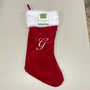 20 inch Christmas monogram stocking